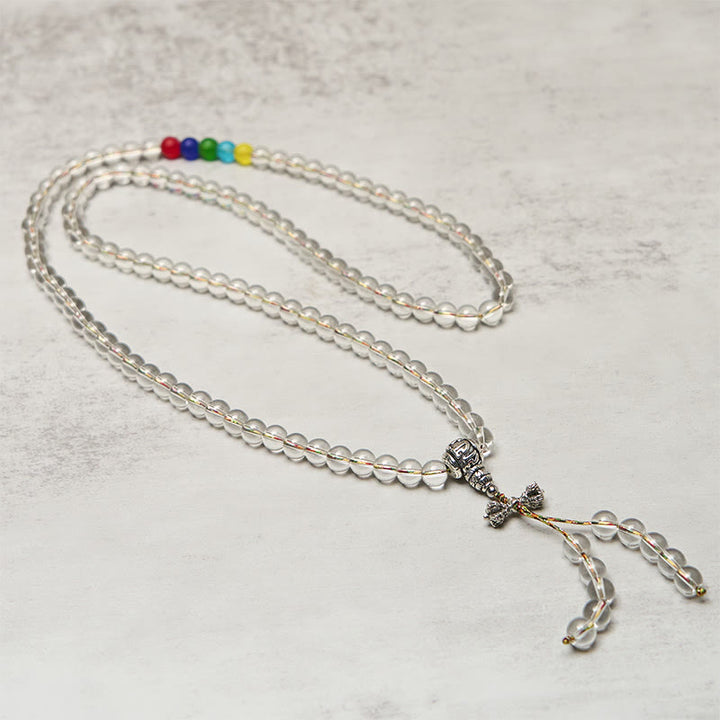 Buddha Stones Vajra Charm Liuli 108 Perle Potere Spirituale Forza Mala - image 2