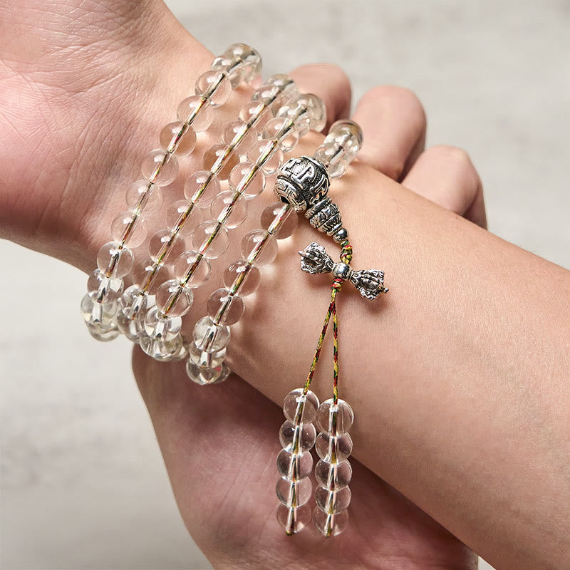 Buddha Stones Vajra Charm Liuli 108 Perle Potere Spirituale Forza Mala - image 3