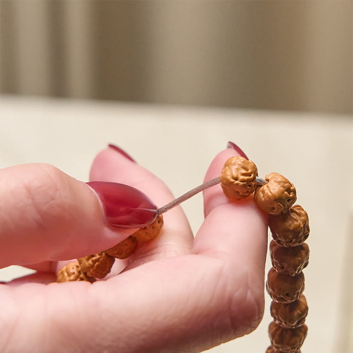 Buddha Stones Tibetano 108 Perle Bodhi Seed Ricchezza Auspicio Mala - image 4