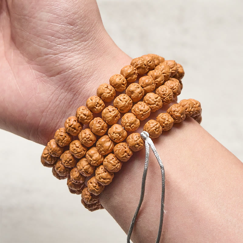 Buddha Stones Tibetano 108 Perle Bodhi Seed Ricchezza Auspicio Mala - image 3