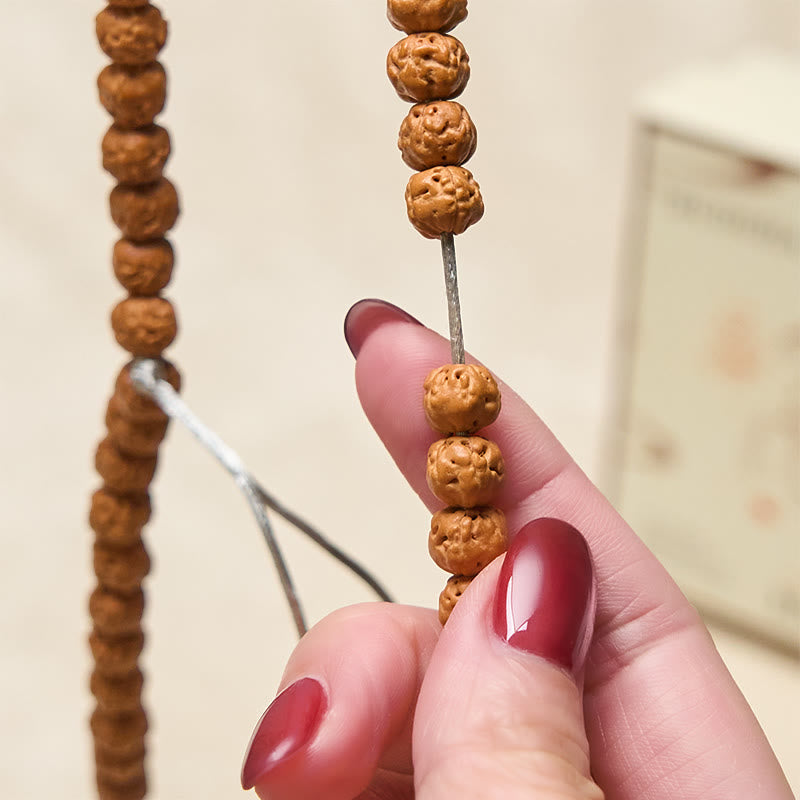 Buddha Stones Tibetano 108 Perle Bodhi Seed Ricchezza Auspicio Mala - image 5