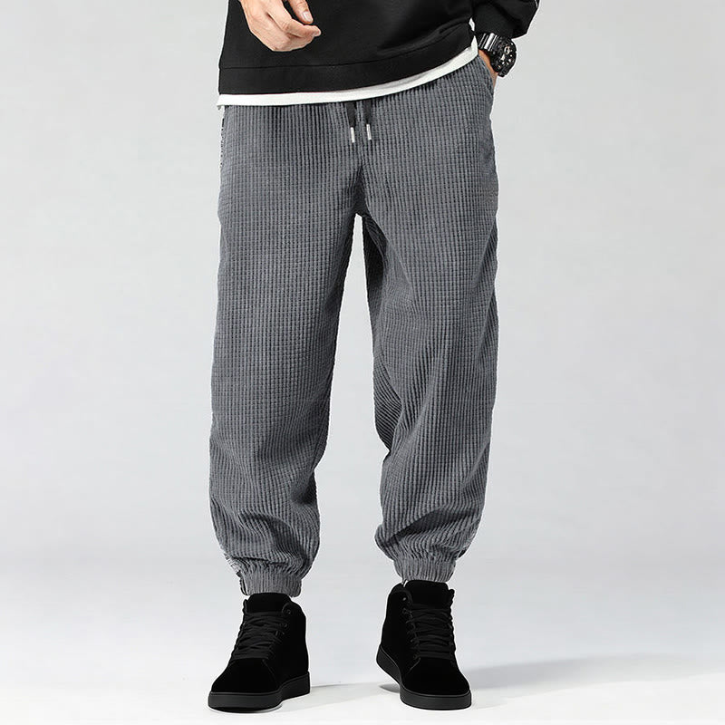 Pantaloni da uomo in velluto a coste con tasche, gamba dritta, lunghezza caviglia, motivo paisley, modello Buddha Stones Fall Solid - image 20