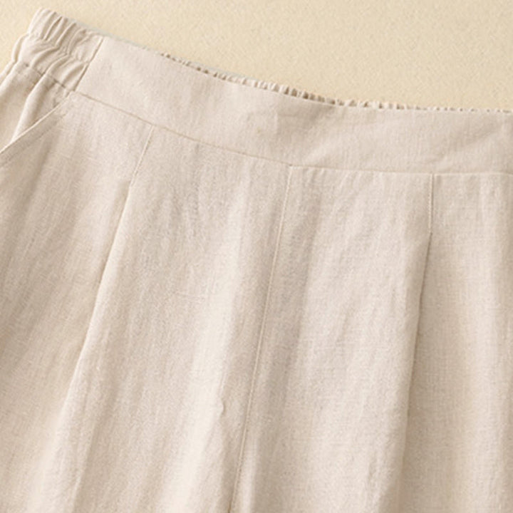 Pantaloni da donna Buddha Stones, semplici e primaverili, in cotone, lunghezza 7-8, con tasche - image 13