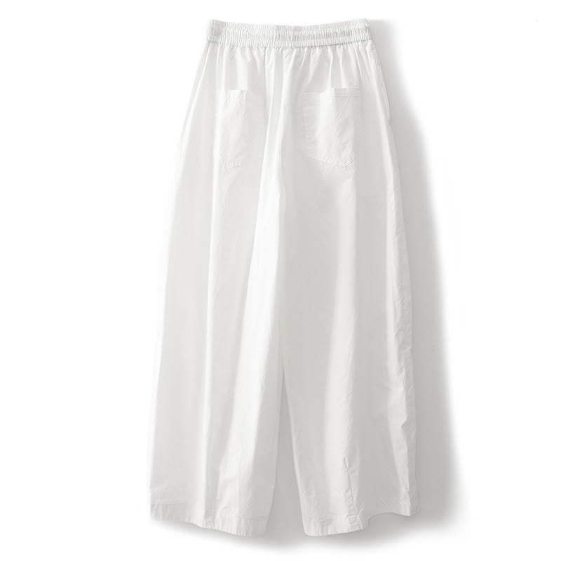 Pantaloni harem da donna con tasche e vita alta a pieghe, motivo Buddha Stones - image 8