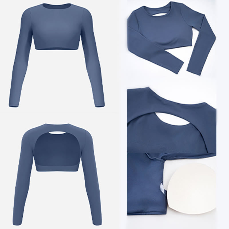 Canotta da donna con reggiseno sportivo da fitness e yoga a maniche lunghe Buddha Stones - image 13