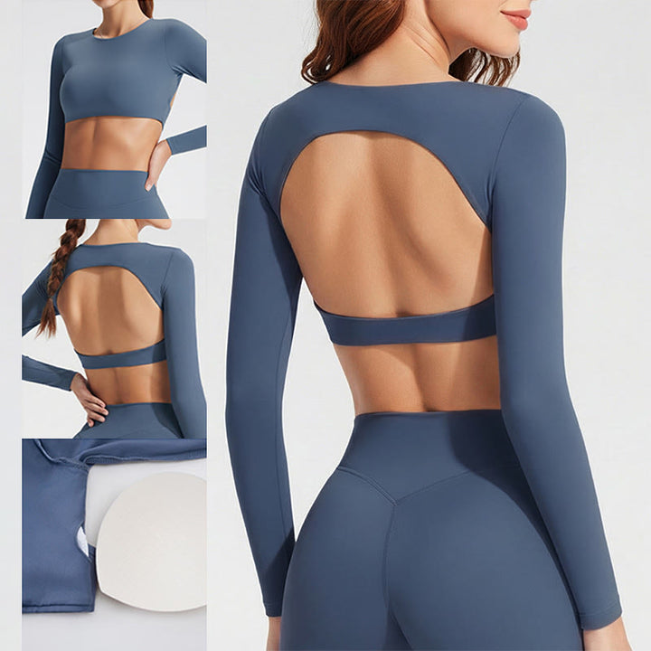 Canotta da donna con reggiseno sportivo da fitness e yoga a maniche lunghe Buddha Stones - image 12