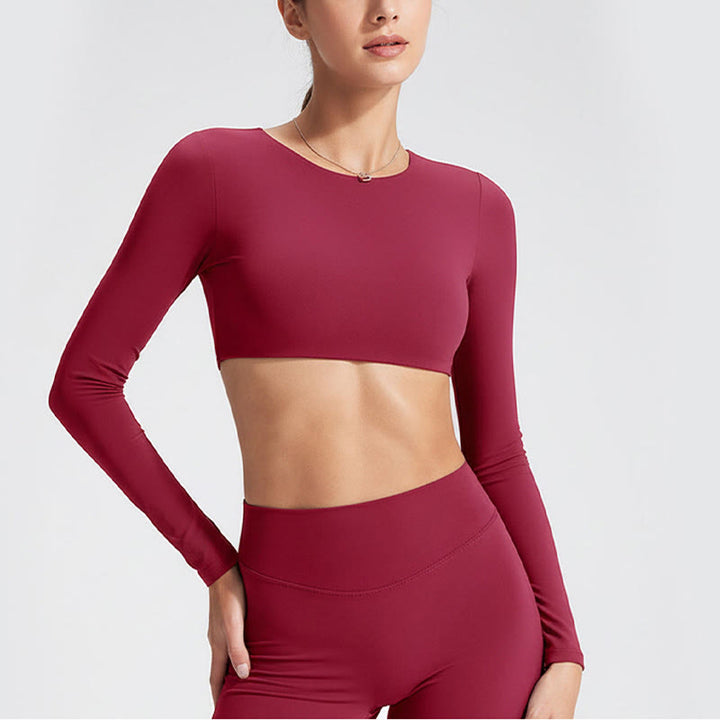 Canotta da donna con reggiseno sportivo da fitness e yoga a maniche lunghe Buddha Stones - image 28