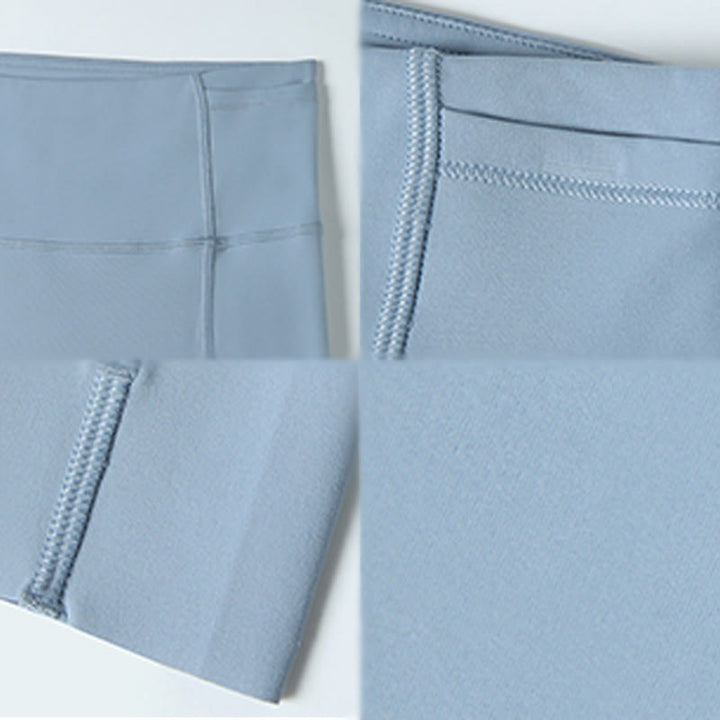 Leggings sportivi da fitness a vita alta, tinta unita, con motivo Buddha Stone, pantaloni da yoga da donna - image 15