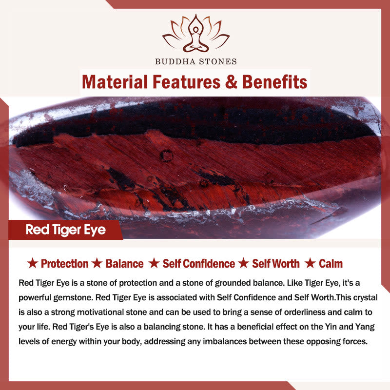 Braccialetto di protezione con perline di pietra naturale di occhio di tigre Buddha Stones - image 16