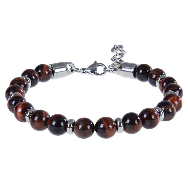 Braccialetto di protezione con perline di pietra naturale di occhio di tigre Buddha Stones - Occhio di tigre rosso (circonferenza del polso: 17-20 cm) - image 15