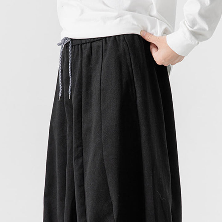 Pantaloni da uomo in cotone a gamba larga con tasche e coulisse, modello invernale Buddha Stones - image 46