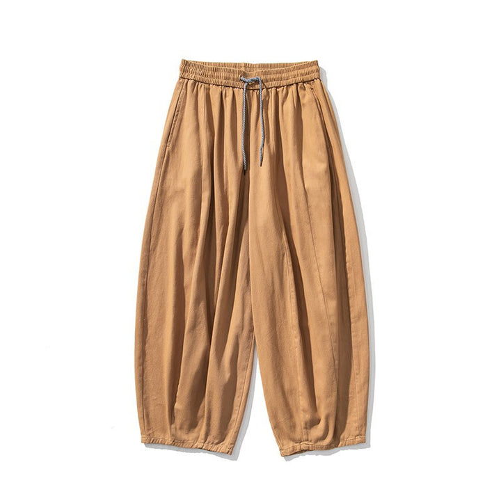Pantaloni da uomo in cotone a gamba larga con tasche e coulisse, modello invernale Buddha Stones - image 17