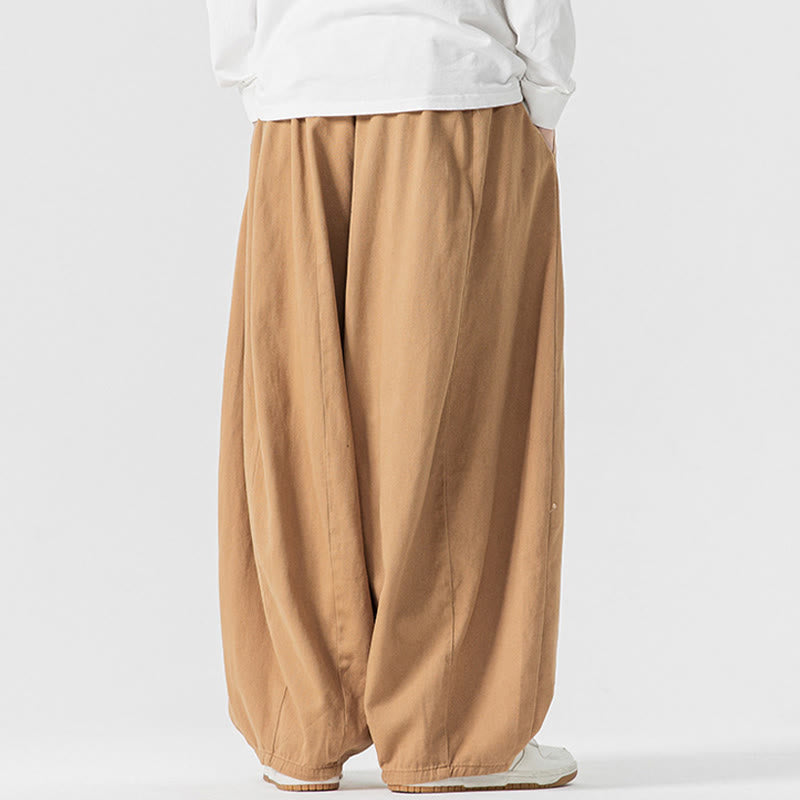 Pantaloni da uomo in cotone a gamba larga con tasche e coulisse, modello invernale Buddha Stones - image 10