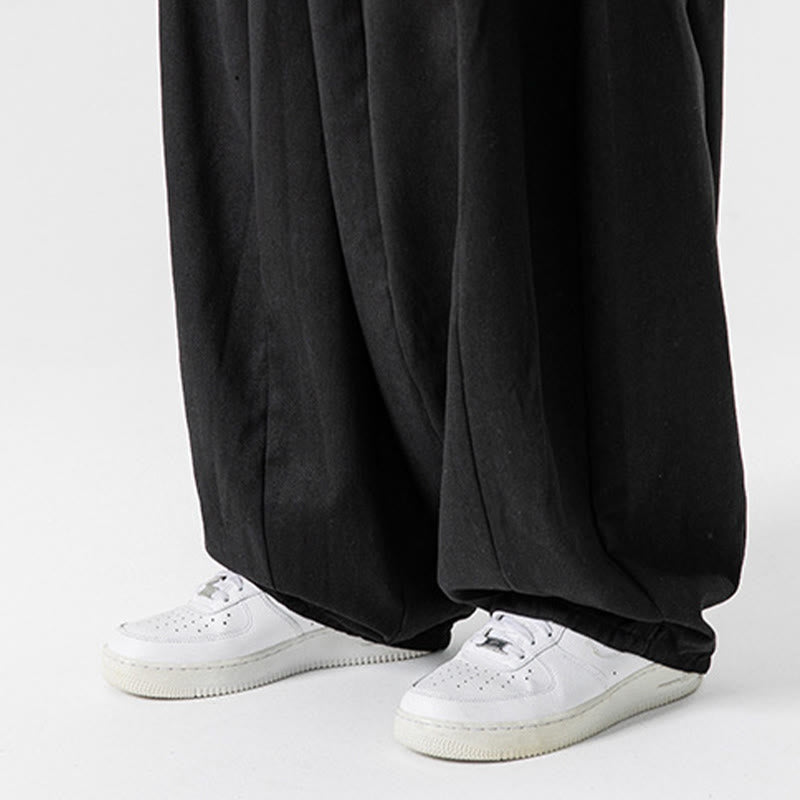 Pantaloni da uomo in cotone a gamba larga con tasche e coulisse, modello invernale Buddha Stones - image 47