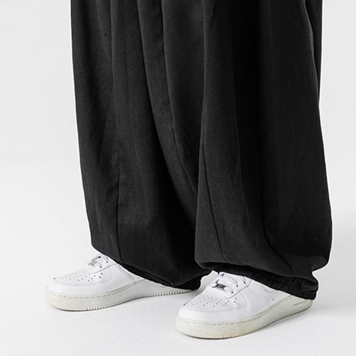 Pantaloni da uomo in cotone a gamba larga con tasche e coulisse, modello invernale Buddha Stones - image 47