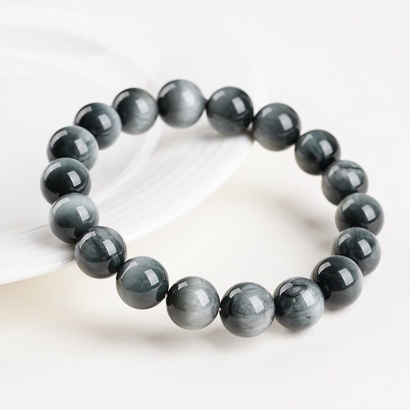 Braccialetto di perline con pietra occhio d'aquila e calma positiva Buddha Stones - image 3