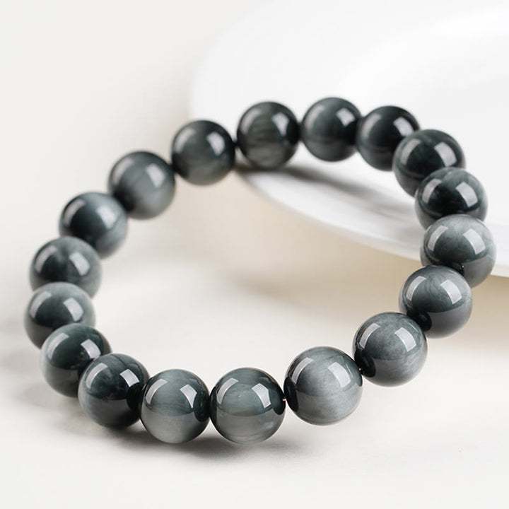 Braccialetto di perline con pietra occhio d'aquila e calma positiva Buddha Stones - image 1