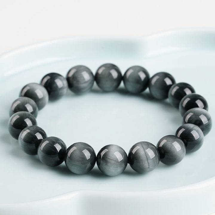 Braccialetto di perline con pietra occhio d'aquila e calma positiva Buddha Stones - image 4