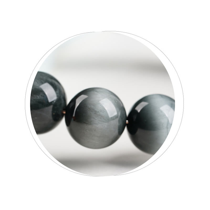 Braccialetto di perline con pietra occhio d'aquila e calma positiva Buddha Stones - image 5