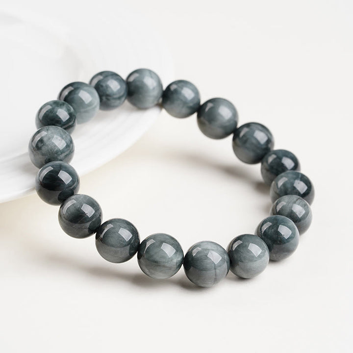 Braccialetto di perline con pietra occhio d'aquila e calma positiva Buddha Stones - image 11