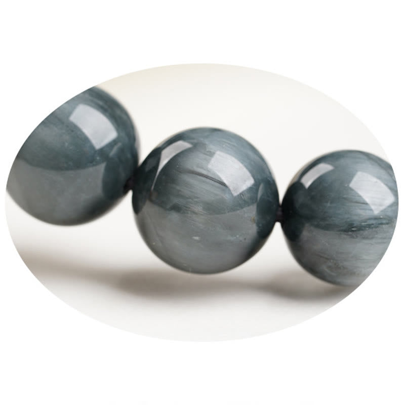 Braccialetto di perline con pietra occhio d'aquila e calma positiva Buddha Stones - image 12