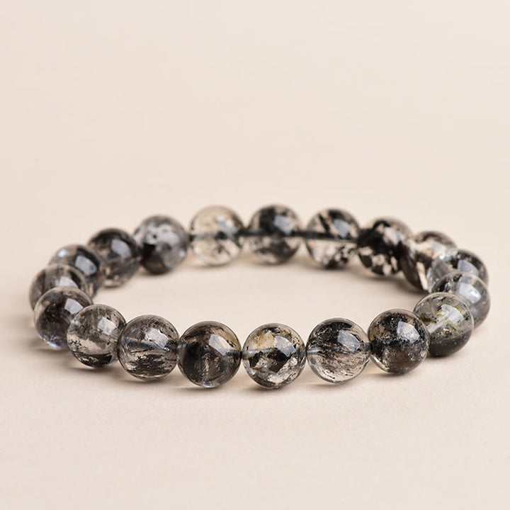 Braccialetto di meditazione con protezione e diamanti Herkimer Buddha Stones - Diamante Herkimer di grado 7A - 14-14,8 mm - image 0