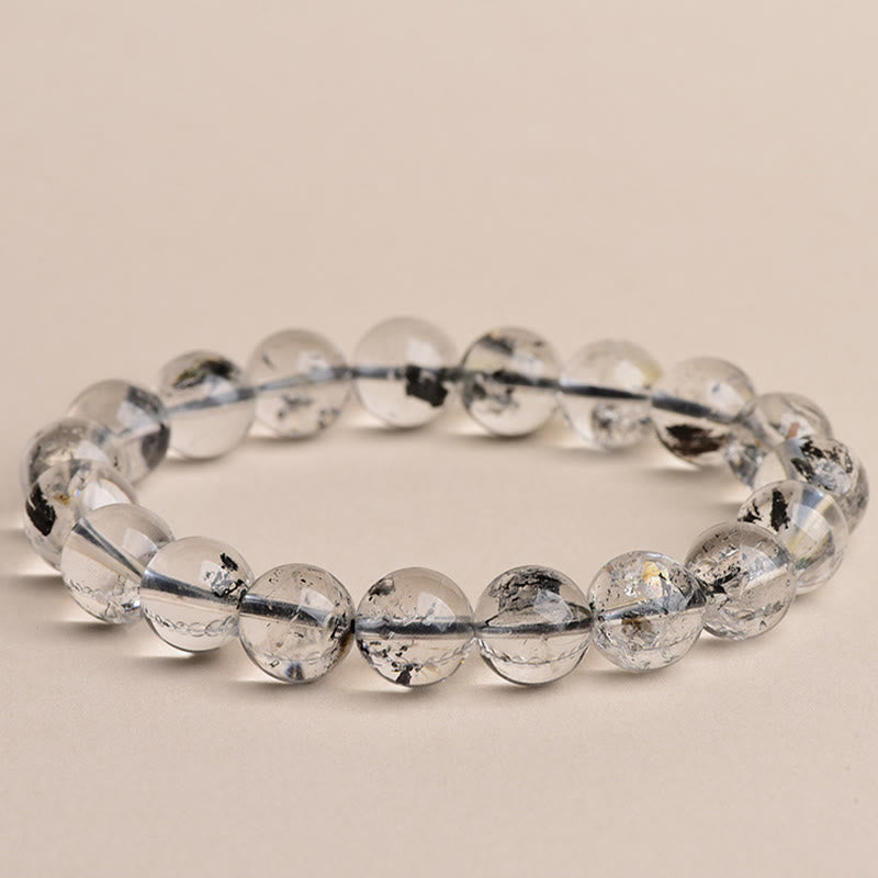 Braccialetto di meditazione con protezione e diamanti Herkimer Buddha Stones - Diamante Herkimer di grado 6A - 14-14,8 mm - image 7