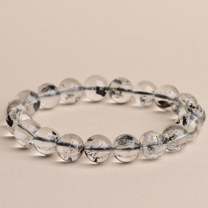 Braccialetto di meditazione con protezione e diamanti Herkimer Buddha Stones - Diamante Herkimer di grado 6A - 14-14,8 mm - image 7