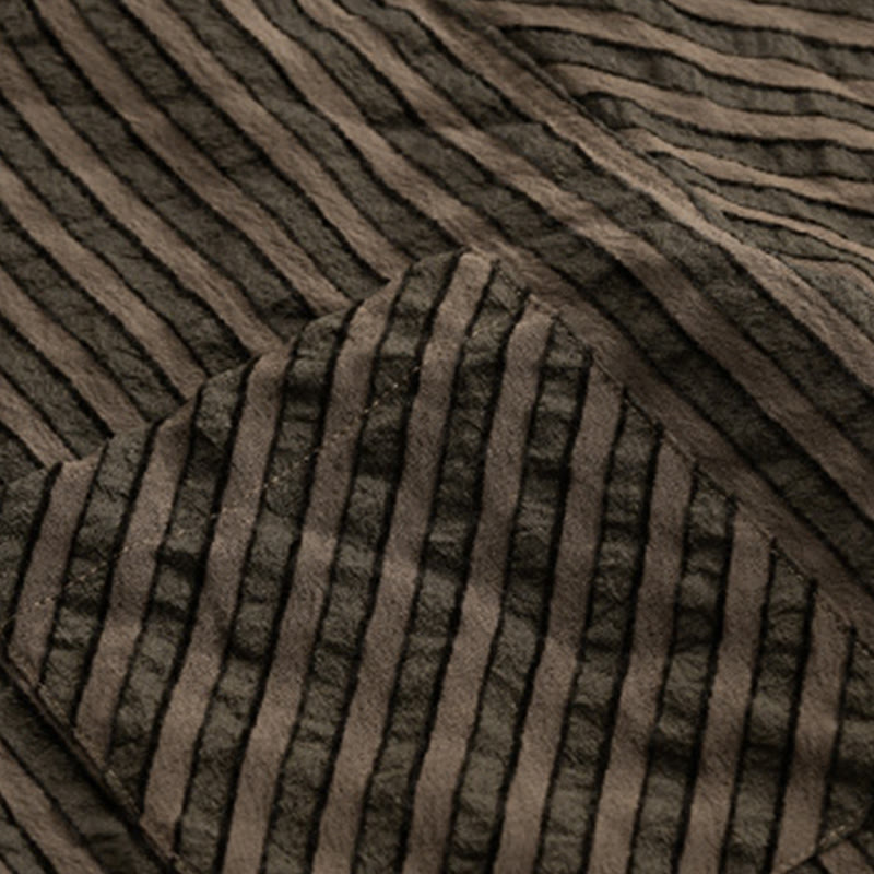 Camicia da uomo in cotone a maniche lunghe con colletto rialzato, a righe, con bottoni, stile vintage Buddha Stones - image 13