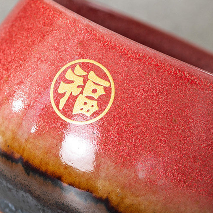 Tazza da tè in ceramica dipinta a mano con motivo Fu Buddha Stones, tazza da tè Kung Fu con scatola regalo - image 12