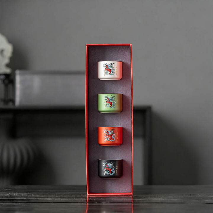 Tazza da tè in ceramica dipinta a mano con motivo Buddha Stones Year of the Horse, tazza da tè Kung Fu  - image 9