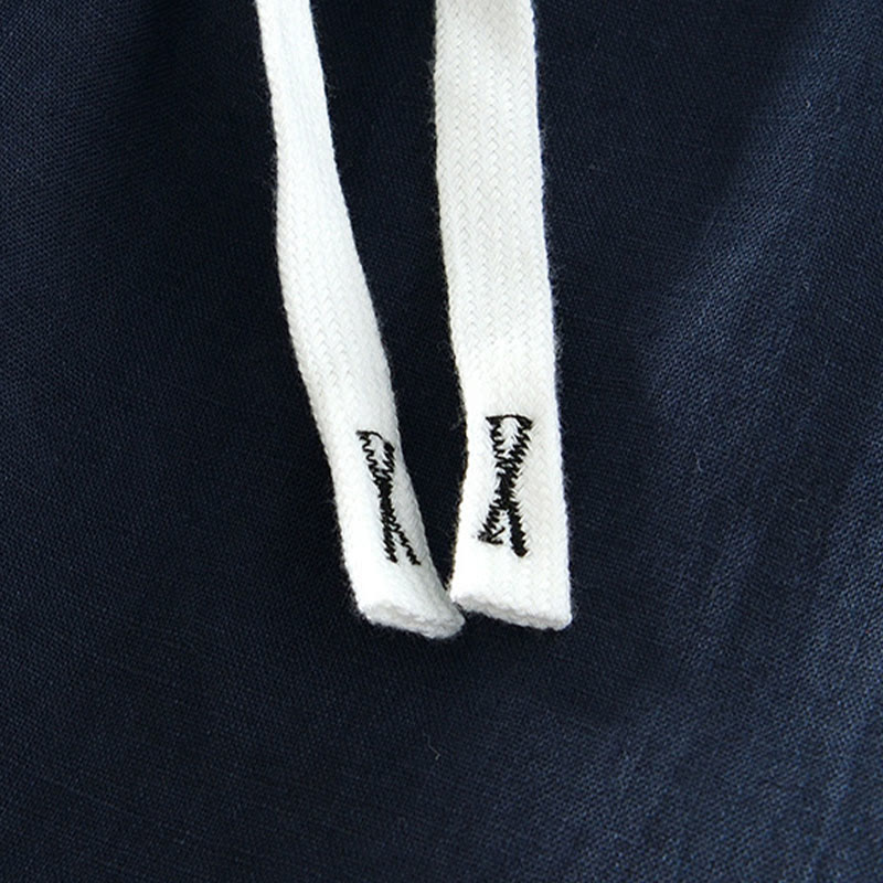 Pantaloni da uomo in lino alla caviglia con coulisse e elastico in vita, modello Buddha Stones Fall Solid, con tasche - image 20