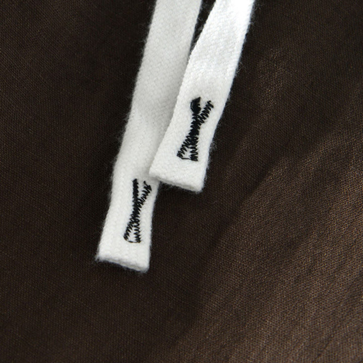 Pantaloni da uomo in lino alla caviglia con coulisse e elastico in vita, modello Buddha Stones Fall Solid, con tasche - image 14