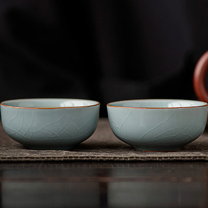 Tazza da tè in ceramica dipinta a mano con motivo Buddha Stones Koi Fish, tazza da tè Kung Fu da 50 ml - image 8