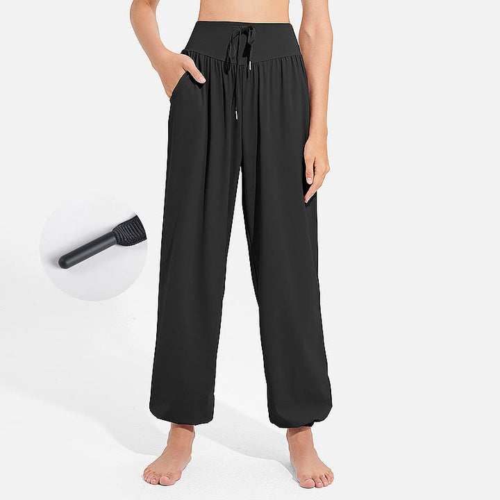 Pantaloni harem sportivi da yoga da donna con tasche e coulisse elastica in vita con motivo Buddha Stones - Nero - US8-10, UK/AU12-14, EU40-42 (2XL) - image 4