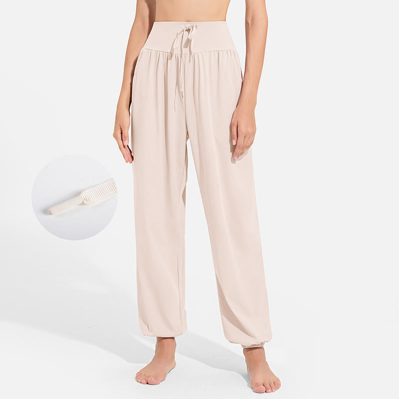 Pantaloni harem sportivi da yoga da donna con tasche e coulisse elastica in vita con motivo Buddha Stones - Seta di mais - US8-10, UK/AU12-14, EU40-42 (2XL) - image 8