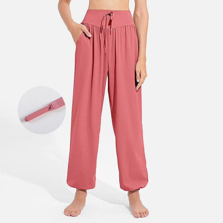 Pantaloni harem da donna con coulisse elasticizzata e motivo Buddha Stones, ideali per sport, yoga e ginnastica, con tasche. - Salmone - US8-10, UK/AU12-14, EU40-42 (2XL) - image 25