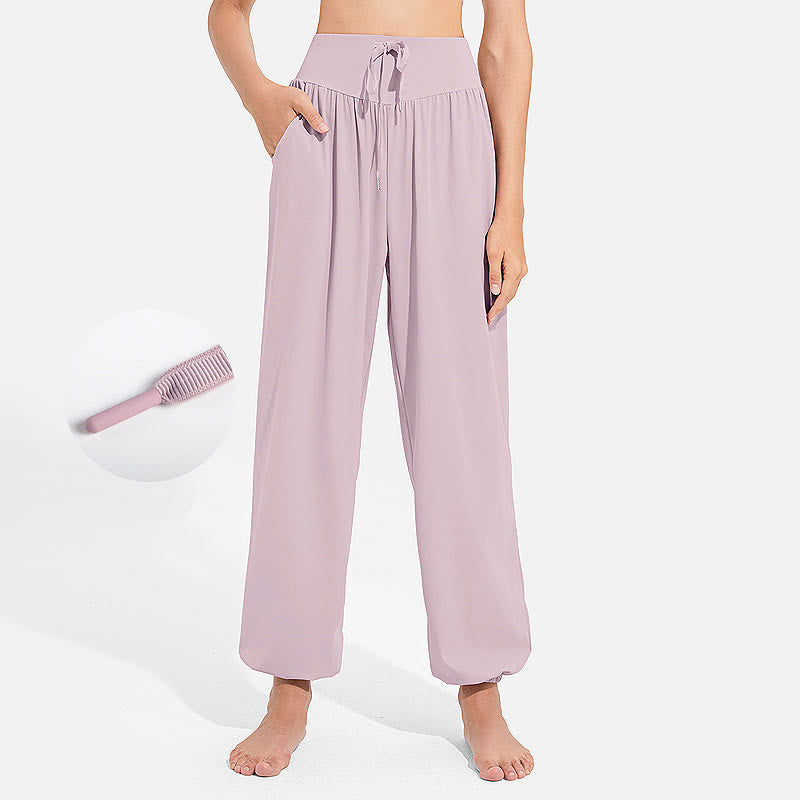 Pantaloni harem da donna con coulisse elasticizzata e motivo Buddha Stones, ideali per sport, yoga e ginnastica, con tasche. - Rosa lavanda - US8-10, UK/AU12-14, EU40-42 (2XL) - image 12
