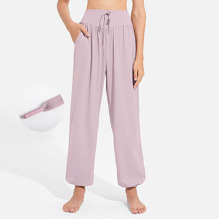 Pantaloni harem da donna con coulisse elasticizzata e motivo Buddha Stones, ideali per sport, yoga e ginnastica, con tasche. - Rosa lavanda - US8-10, UK/AU12-14, EU40-42 (2XL) - image 12