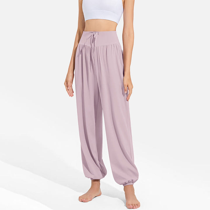 Pantaloni harem sportivi da yoga da donna con tasche e coulisse elastica in vita con motivo Buddha Stones - image 14