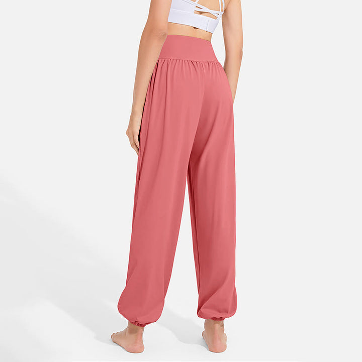 Pantaloni harem sportivi da yoga da donna con tasche e coulisse elastica in vita con motivo Buddha Stones - image 29