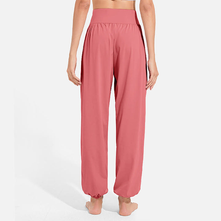 Pantaloni harem sportivi da yoga da donna con tasche e coulisse elastica in vita con motivo Buddha Stones - image 30