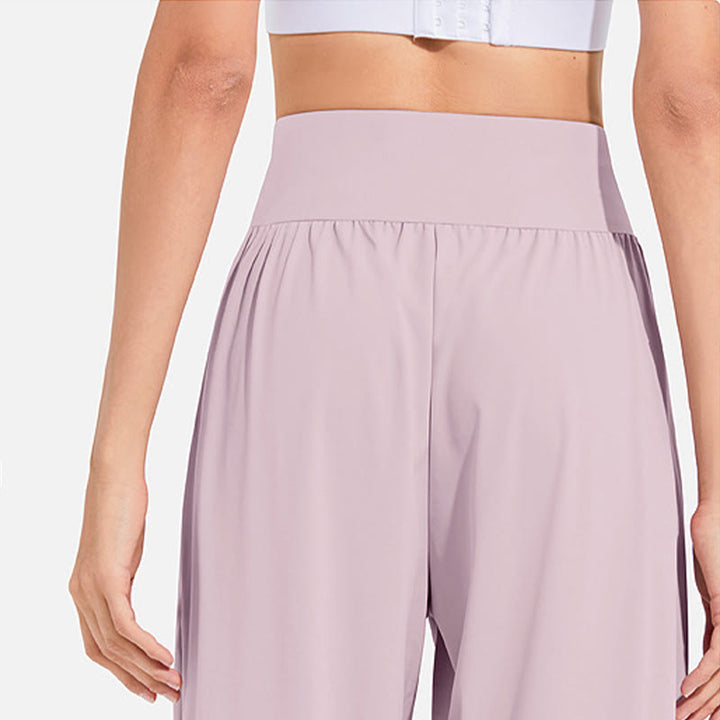 Pantaloni harem sportivi da yoga da donna con tasche e coulisse elastica in vita con motivo Buddha Stones - image 18