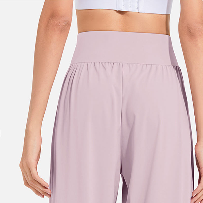 Pantaloni harem sportivi da yoga da donna con tasche e coulisse elastica in vita con motivo Buddha Stones - image 18