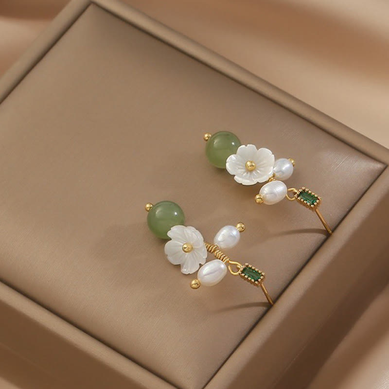 Buddha Stones Hetian Jade Pearl Bead Flower Prosperity Abbondance - image 2