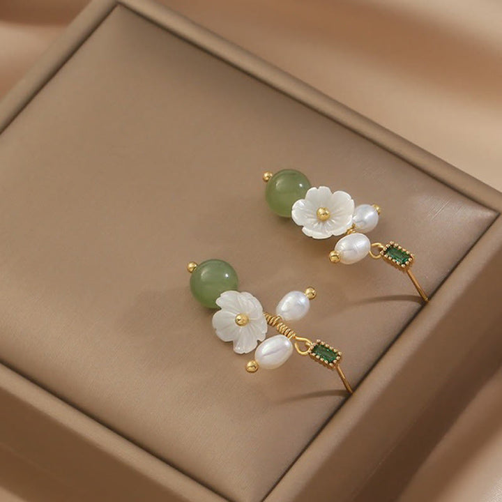 Buddha Stones Hetian Jade Pearl Bead Flower Prosperity Abbondance - image 2