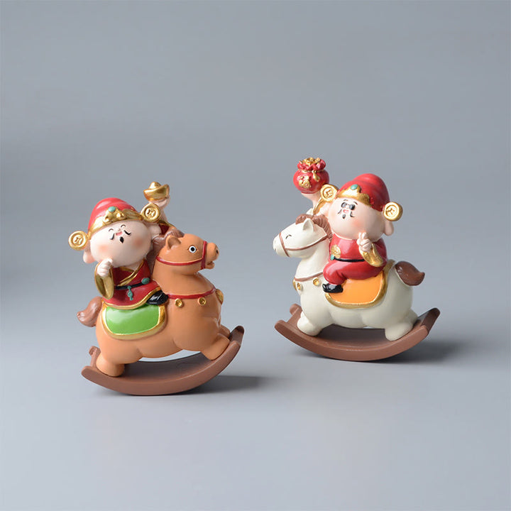 Buddha Stones Anno del Cavallo Dio della Ricchezza Borsa di Denaro Successo Prosperità Decorazione da Scrivania - image 0