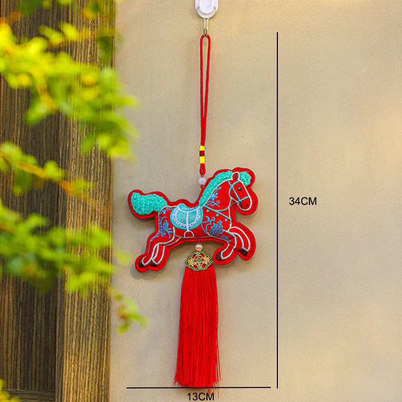 Buddha Stones Anno del Cavallo Monete di Rame Campana Ciondolo Nappa Ricchezza Successo Decorazione Appesa - image 10