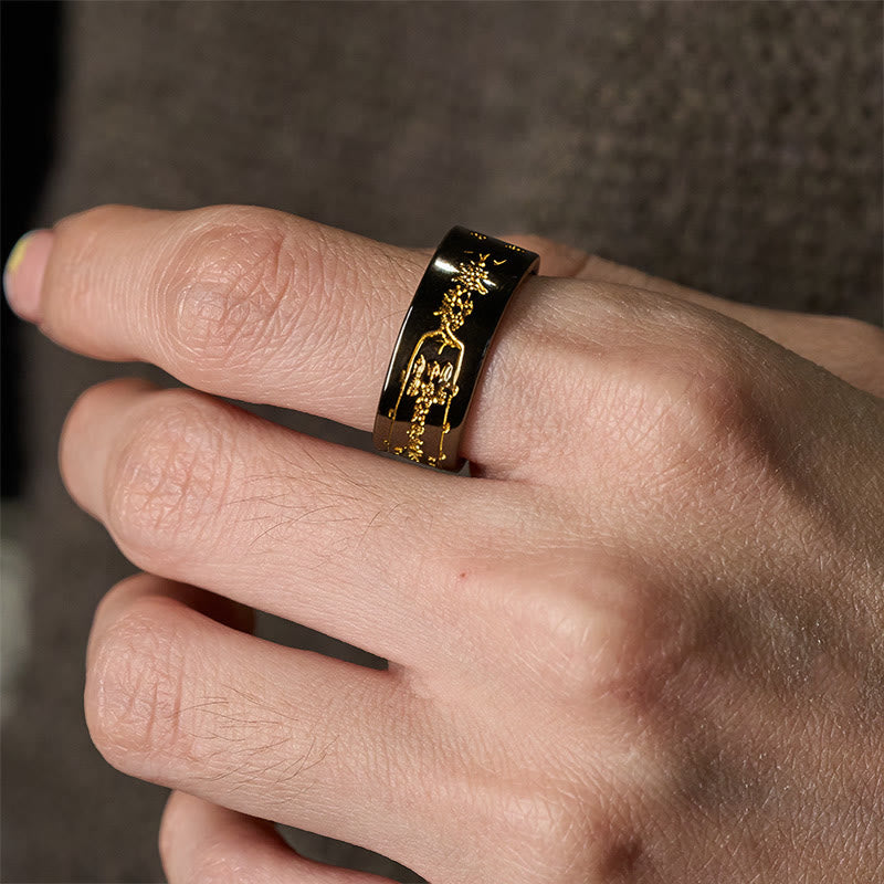 Anello regolabile con scritta in rame Buddha Stones - image 10