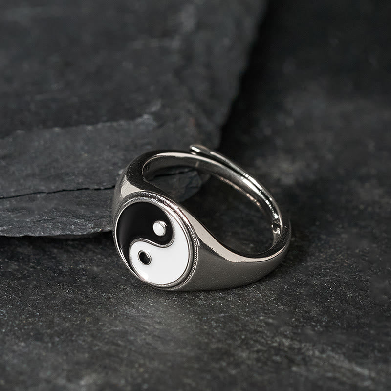 Anello portafortuna regolabile in rame YinYang Buddha Stones - image 1